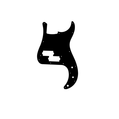 Solo Pro P Bass Style 1 Ply Black Pickguard