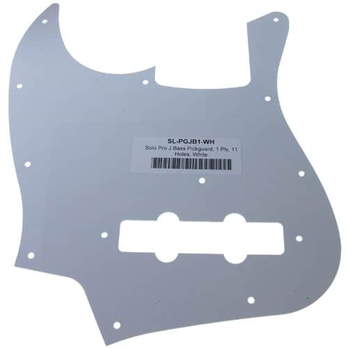Solo Pro J Bass Style 1 Ply White Pickguard