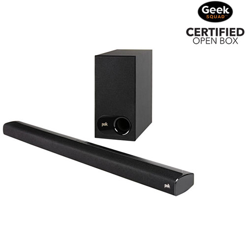 Barre de son 2.1 canaux Signa S2 de Polk Audio avec haut-parleur d'extrêmes graves sans fil - Boîte ouverte