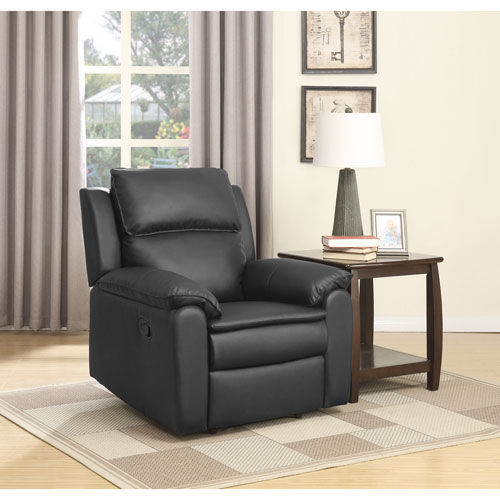Webster Relax A Lounger Faux Leather, Black Brown Leather Recliner Chair
