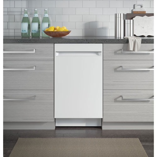 GE Profile 18" 47dB Built-In Dishwasher with Stainless Steel Tub - White