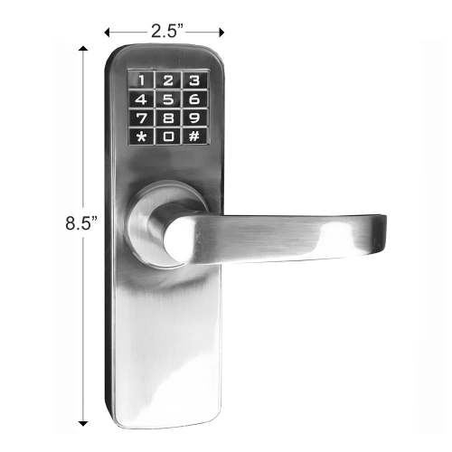 Digital Electronic Backlit Keypad Door Lock with Backup Keys, Keyless Entry by Password Code Combination