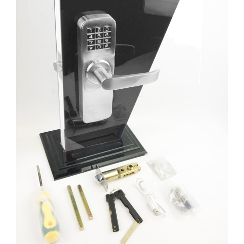 Digital Electronic Backlit Keypad Door Lock with Backup Keys, Keyless Entry by Password Code Combination