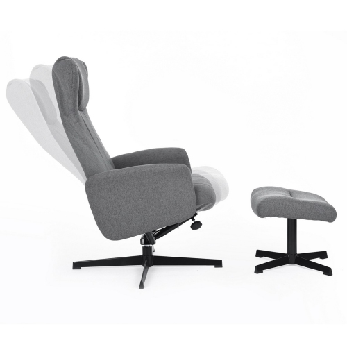 Kerney Manual Swivel Recliner with Ottoman