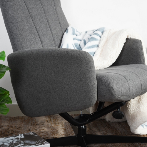 Kerney Manual Swivel Recliner with Ottoman