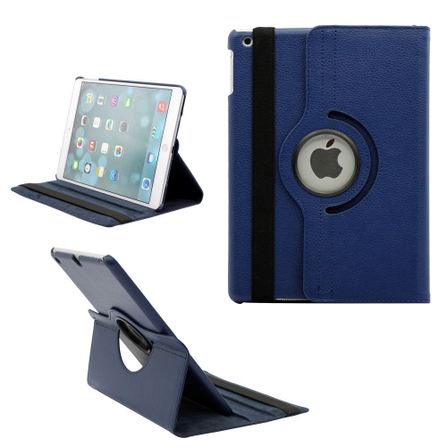 CSMART  【】 360 Rotating Pu Leather Stand Case Smart Cover for Ipad 9.7" 5Th 6Th Gen, Air 1 2 1St 2Nd Gen In Navy