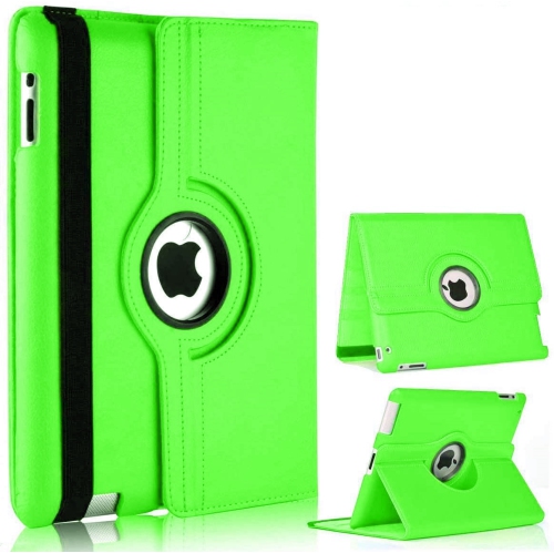 CSMART  【】 360 Rotating Pu Leather Stand Case Smart Cover for Ipad Mini 1 2 3 1St 2Nd 3Rd Gen (7.9") In Green