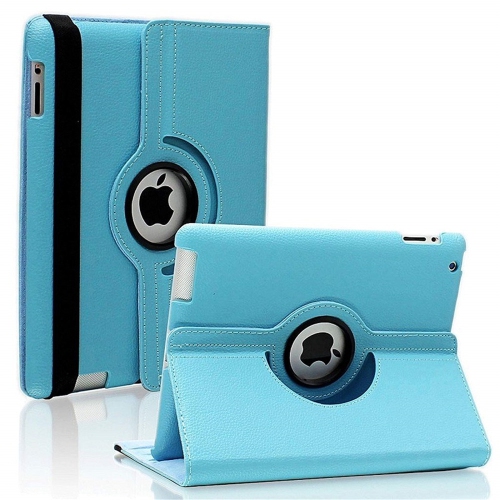 Étui de support en cuir PU rotatif à 360 Smart Cover pour iPad Pro 9.7" 2016, Bleu clair