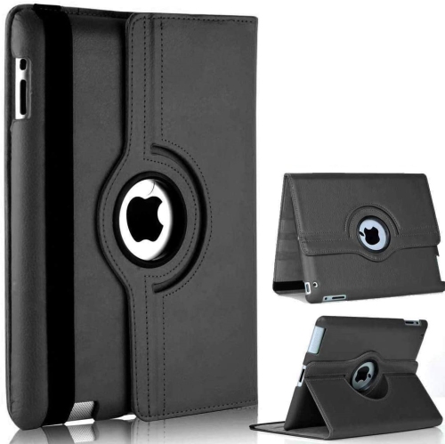 【CSmart】 360 Rotating PU Leather Stand Case Smart Cover for iPad Mini 4 5 4th 5th Gen., Black