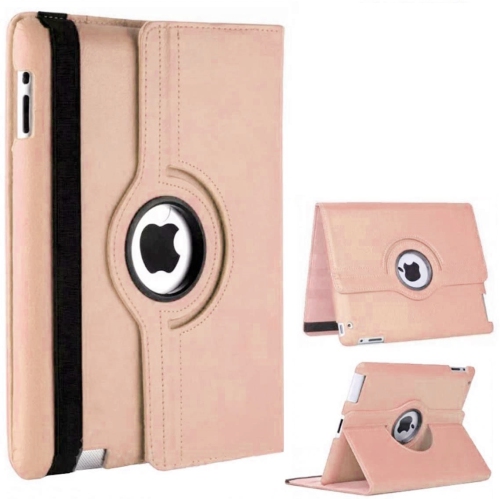 【CSmart】 360 Rotating PU Leather Stand Case Smart Cover for iPad Mini 4 5 4th 5th Gen., Rose Gold