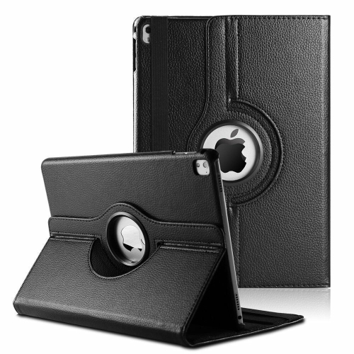 CSMART  【】 360 Rotating Pu Leather Stand Case Smart Cover for Ipad Pro 12.9" 3Rd Gen. 2018 In Black