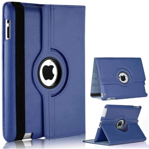 【CSmart】 360 Rotating PU Leather Stand Case Smart Cover for iPad Mini 4 5 4th 5th Gen., Navy