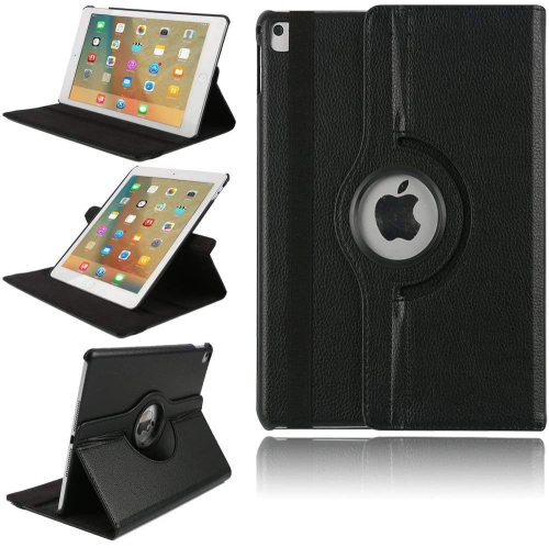 [CSmart] Étui avec support rotatif en cuir de polyuréthane 360 Smart Cover pour iPad Pro de 10,5 po 2017/Air 3 3th gén. 2019, noir