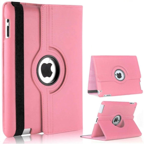 【CSmart】 360 Rotating PU Leather Stand Case Smart Cover for iPad Mini 4 5 4th 5th Gen., Light Pink