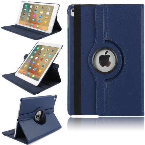 【CSmart】 360 Rotating PU Leather Stand Case Smart Cover for iPad Pro 10.5" 2017 / Air 3 3th Gen. 2019, Navy