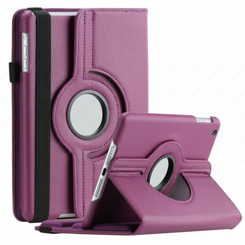 Étui de support en cuir PU rotatif à 360 Smart Cover pour iPad Pro 10.5" 2017 / Air 3 3th Gen. 2019, Violet