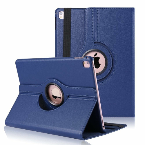 CSMART  【】 360 Rotating Pu Leather Stand Case Smart Cover for Ipad Pro 9.7" 2016 In Navy