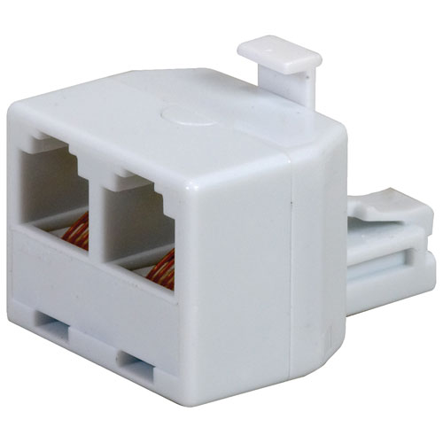 RCA Modular Duplex Phone Jack Adapter (CTP257WHR) - White