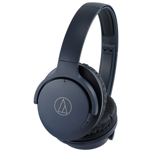Audio Technica ATH-ANC500BT QuietPoint Over-Ear Sound Isolating Bluetooth Headphones - Navy