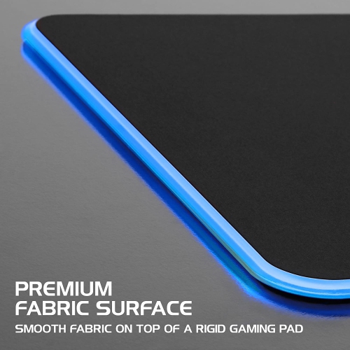 ENHANCE Gaming Mouse Pad Features a Smooth Fabric Surface on Top of a Rigid Pad Black