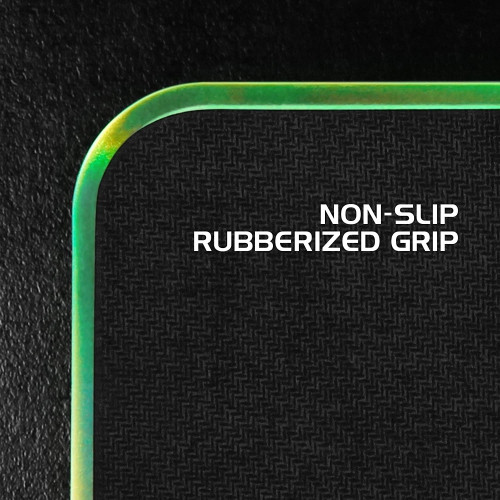 ENHANCE Gaming Mouse Pad Features a Smooth Fabric Surface on Top of a Rigid Pad Black