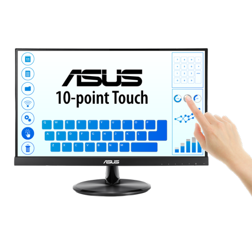Moniteur tactile IPS HD intégrale de VT229H 21,5 po d'ASUS avec technologie multipoint à 10 points et technologie Eye Care