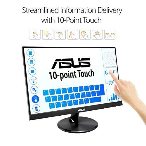 Moniteur tactile IPS HD intégrale de VT229H 21,5 po d'ASUS avec technologie multipoint à 10 points et technologie Eye Care