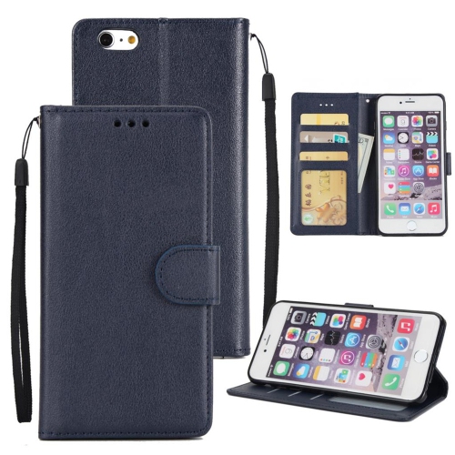 CSMART  [Cs] Iphone 6 / 6S Case, Magnetic Leather Folio Wallet Flip Case Cover With Card Slot In Navy