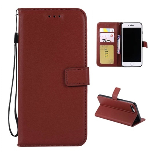 [CS] Étui folio portefeuille à rabat en cuir magnétique pour iPhone 6 plus/6s plus avec fente pour carte, brun