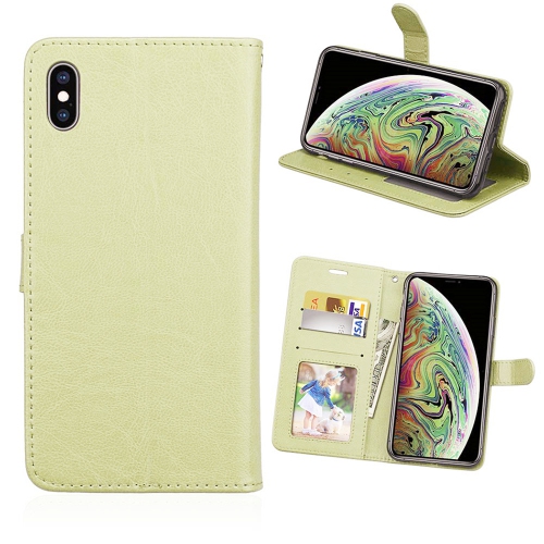 [CS] iPhone XR Case, Magnetic Leather Folio Wallet Flip Case Cover with Card Slot, Gold