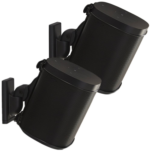 SANUS  Wswm22-B1 Adjustable Wireless Speaker Wall Mount for Sonos One Play:1 Play:3 - Pair/black