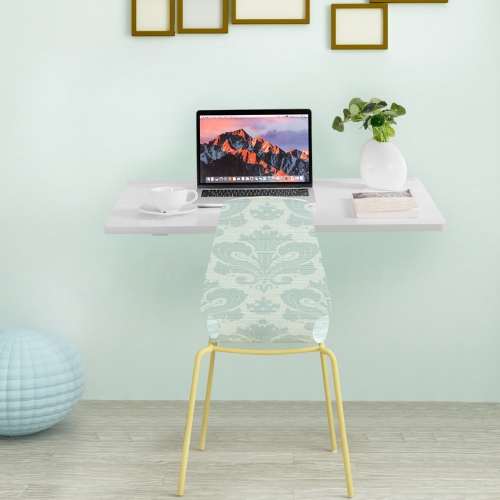 GYMAX Table de Cuisine en Bois Pliante Table Murale Rabattable pour Salle à Manger Chambre Salon 80 x 60 x 43 cm Blanche