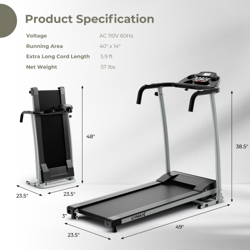 Gymax Foldable Electric Running Treadmill - Fitness Machine - 800W - 12 Modes