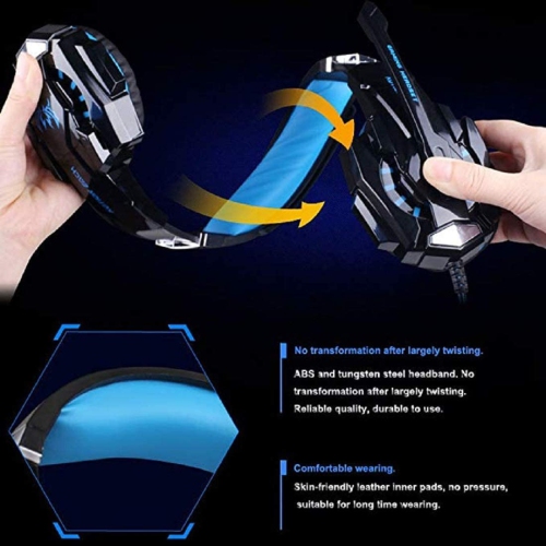 G9000 gaming headset black Blue