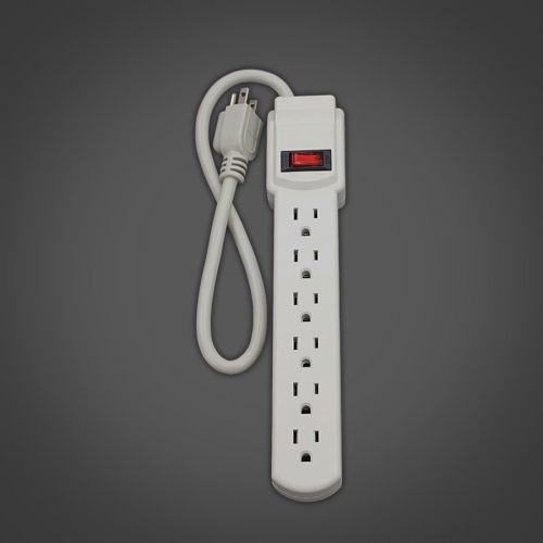 Xtricity 3-70600  6 Outlet Power Bar W 1.5FT 14/3 Cord Grey 