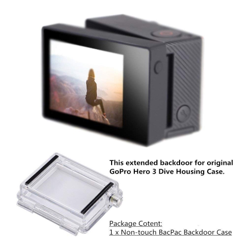 Waterproof Bacpac Back Door Case Compatible With Gopro Bacpac Lcd