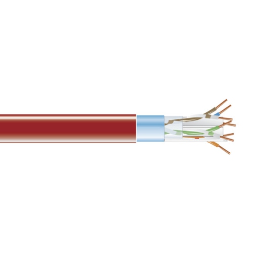 BLACK BOX NETWORK  Srv Cat6 Plenum 1000Ft Shielded Solid Bulk Cable - (Evnsl0616A-1000) In Red