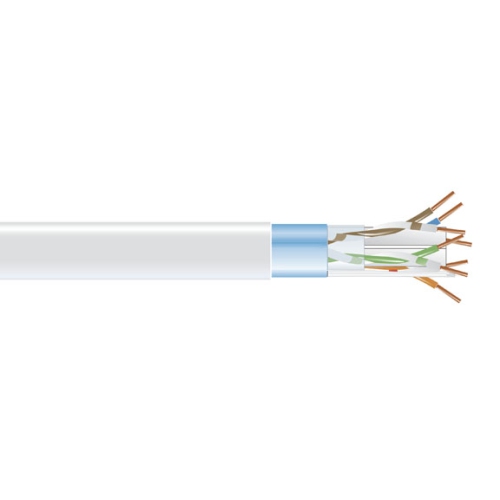 BLACK BOX NETWORK  Srv Cat6 Plenum 1000Ft Shielded Solid Bulk Cable - White (Evnsl0615A-1000)