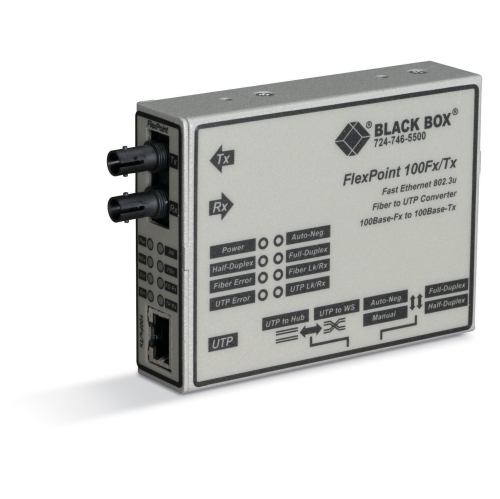 Black Box Single Mode FlexPoint Modular Media Converter -