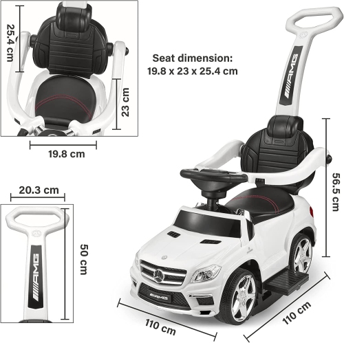 Voiture-poussoir pour enfants, Mercedes-Benz AMG GL63 4-en-1 Baby Walker