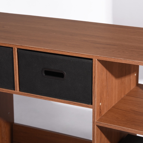 Computer Desk Modern L-Shaped Desk Corner Computer Desk PC Latop Study Table Workstation Wood Gaming Desk Oak