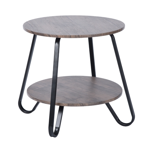 Furniturer Round Coffee Table Side End, Round Coffee Tables With Storage Canada