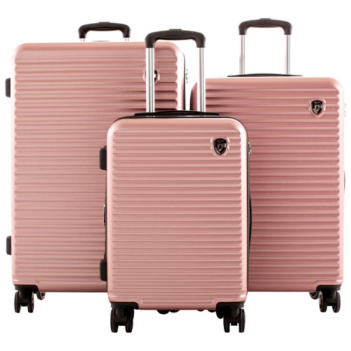 Heys Durevole 3-Piece Hard Side Expandable Luggage Set - Rose Gold