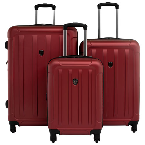Ensemble de 3 valises rigides extensibles Frontier de HEYS - Rouge