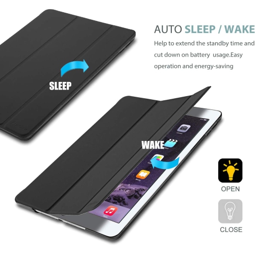 【CSmart】 Slim Magnetic Smart Cover Stand Case for iPad Air 2 2nd Gen., Navy