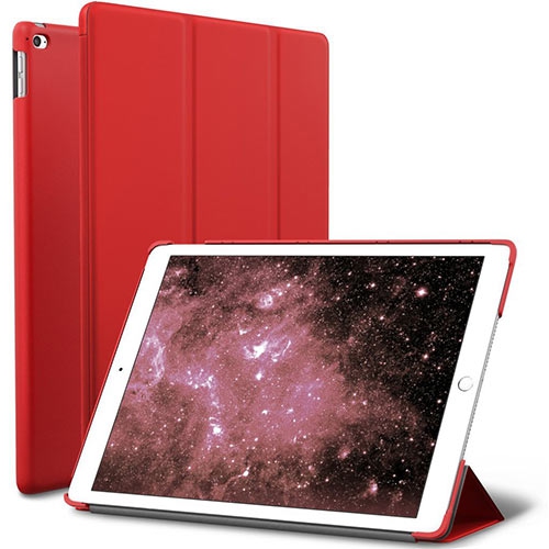 【CSmart】 Slim Magnetic Smart Cover Stand Case for iPad 5th 6th Gen / Air 1 2 1st 2nd Gen, Red