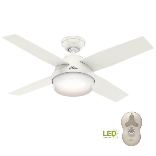 Hunter Dempsey 44 Ceiling Fan With Led Light Kit White