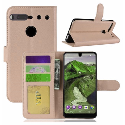 CSMART  [Cs] Essential Phone Ph-1 Case, Magnetic Leather Folio Wallet Flip Case Cover With Card Slot, Rose In Gold