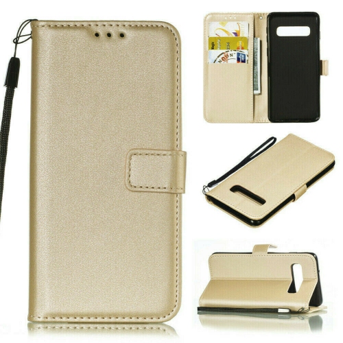 [CS] Samsung Galaxy S10e Lite Case, Magnetic Leather Folio Wallet Flip Case Cover with Card Slot, Gold