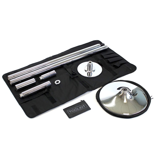 X Dance Pole Chrome portatif Exotic bâton de 9 pi stationnaire et canne à lancer léger entraînement bâton de mise en forme avec 2 sacs